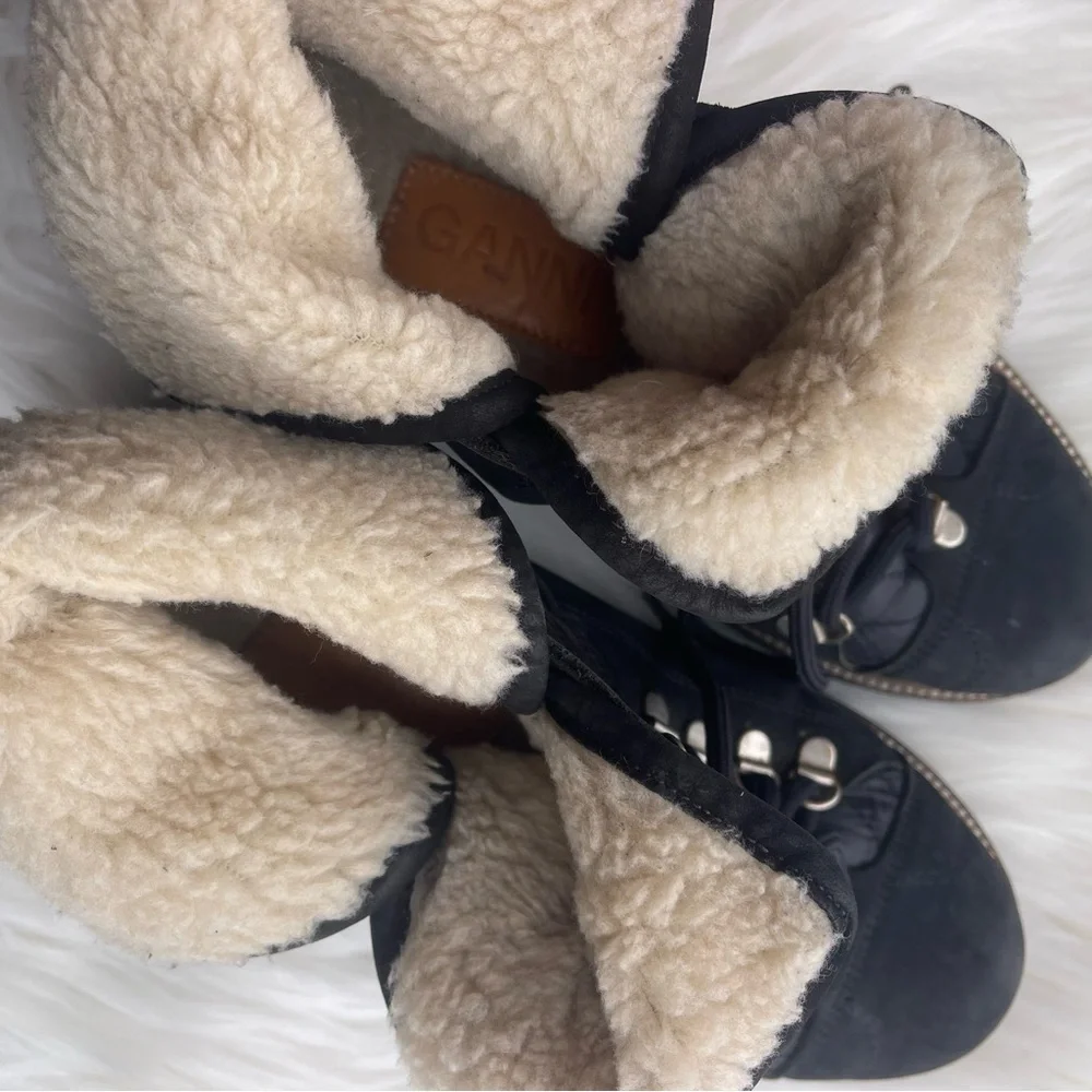 Ganni Black Ankle Boots Size 38